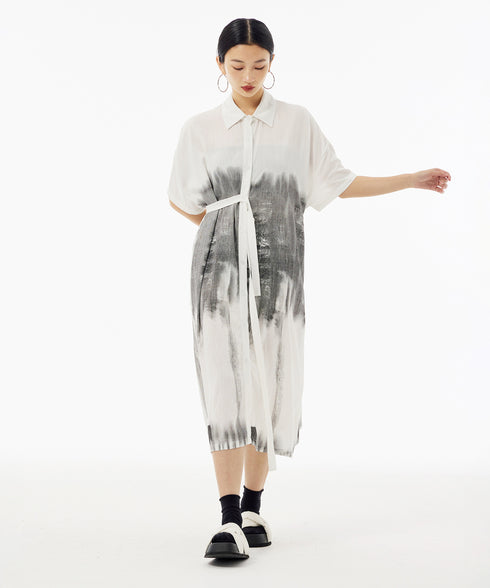 Blurred Print Dress